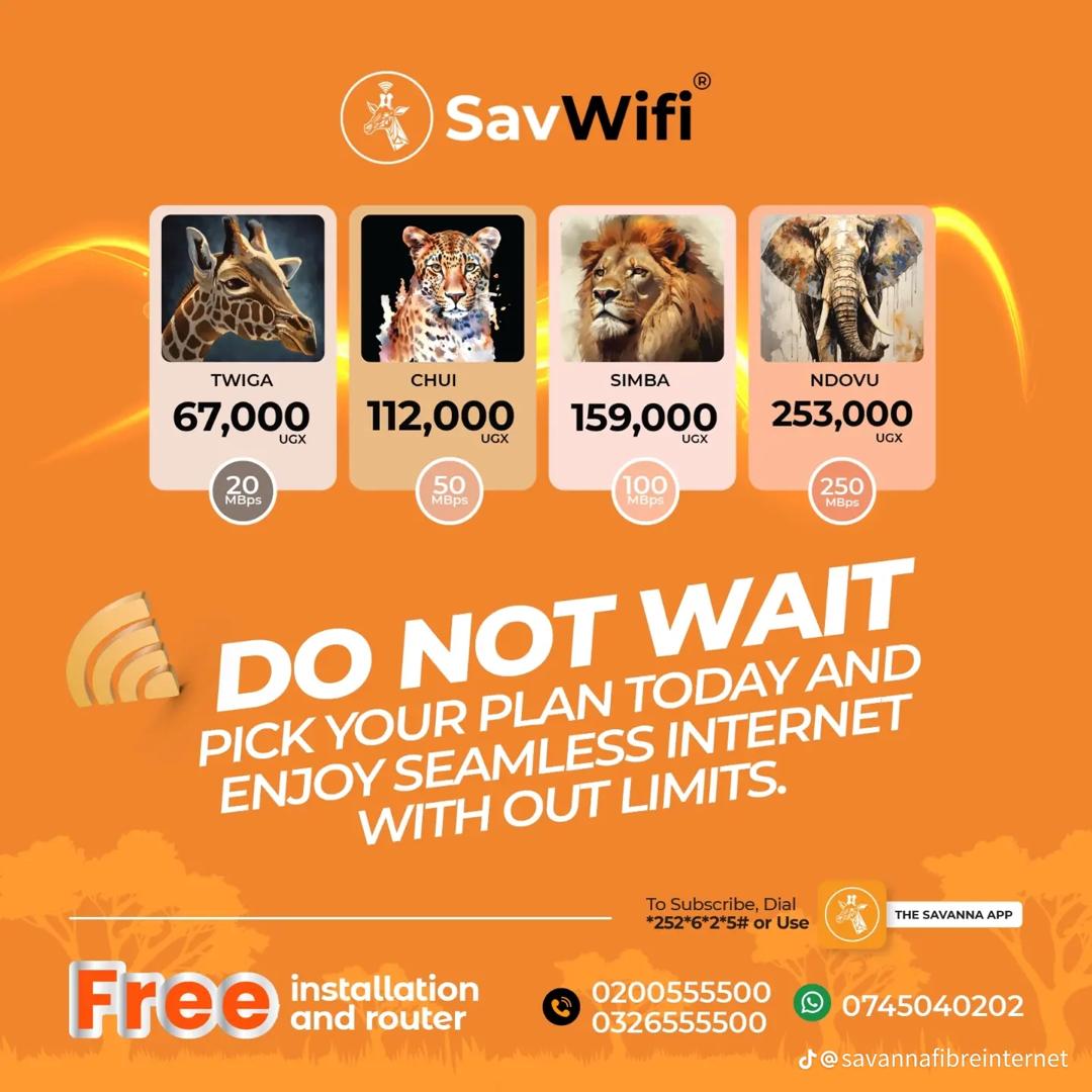 Savanna fibre internet